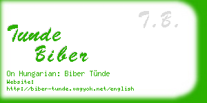 tunde biber business card